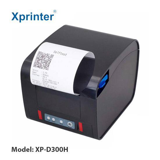 Máy in order bếp tốc độ cao 80mm Xprinter XP-D300H (USB+LAN+RS232)